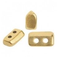 Cuentas de vidrio Piros® by Puca® - Light gold mat 00030/01710